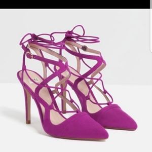 Zara lace up heels